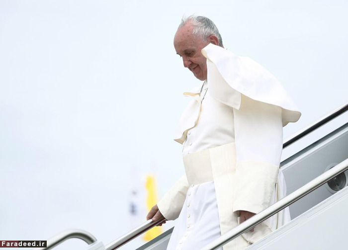 تصاویر) استقبال کم‌سابقه اوباما از پاپ