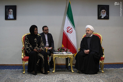  دیدار روحانی با رییس مجلس نمایندگان اوگاندا 