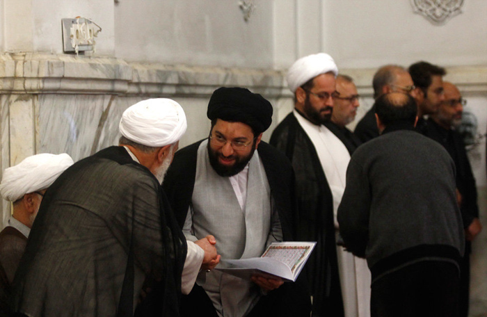 حضور فرزندان مقام معظم رهبری در ختم آیت الله خزعلی/عکس