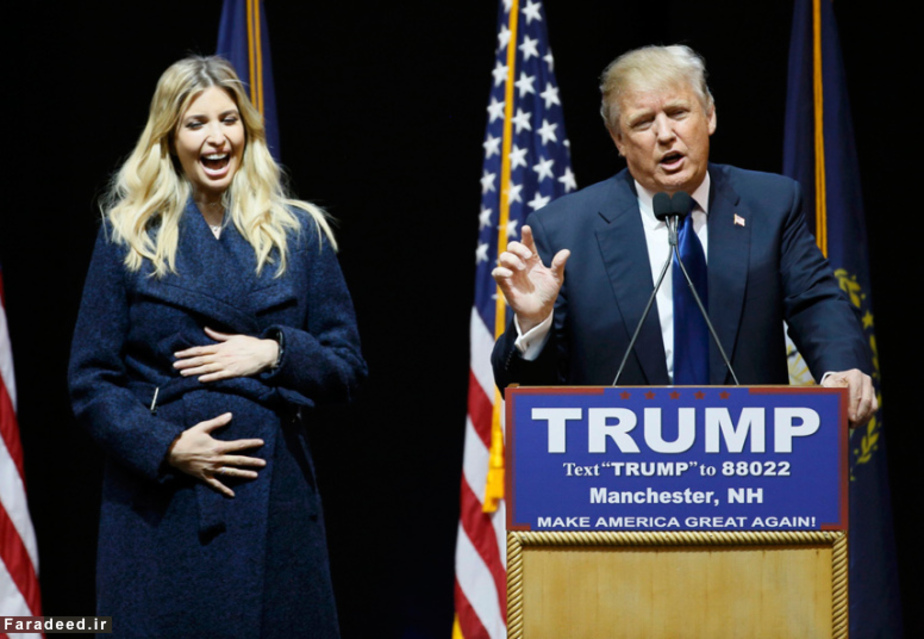 عکس/ دختر باردار ترامپ در کمپین انتخاباتی