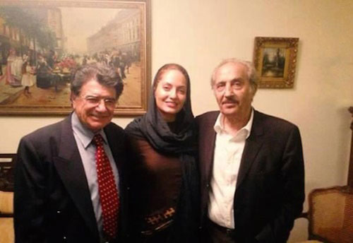 مهناز افشار در کنار سپانلو و شجریان/عکس