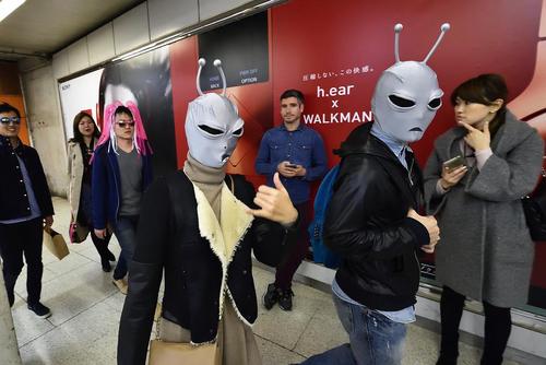 جشن هالوین در مترو توکیو/عکس