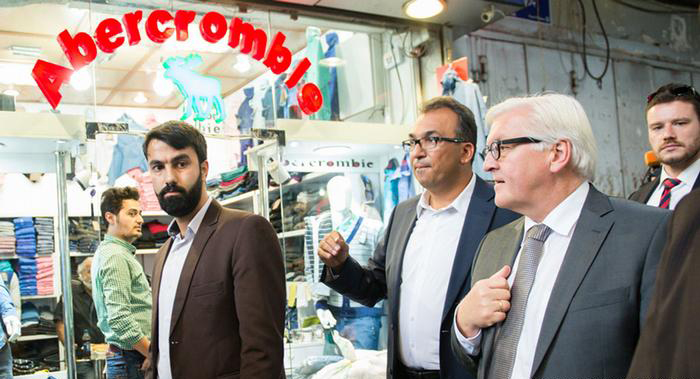 (تصاویر) اشتاین‌مایر در بازار تهران