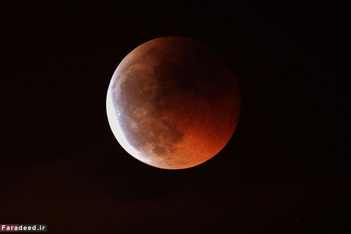 (تصاویر) ماه‌گرفتگی منحصر به فرد