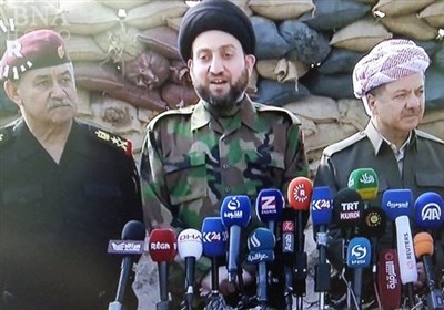 ظاهر متفاوت سید عمار حکیم در دیدار مسعود بارزانی/عکس