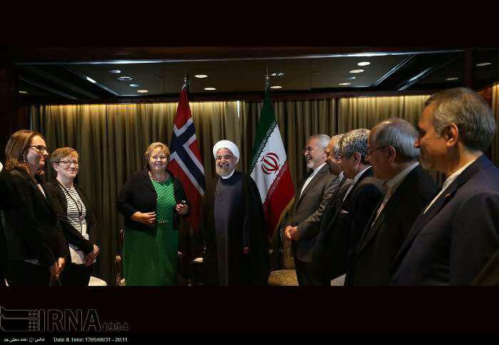 دیدار روحانی و نخست وزیر نروژ