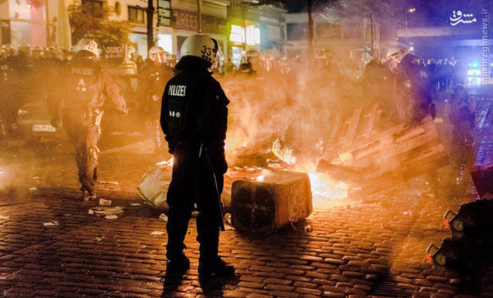 آشوب های خیابانی در «هامبورگ» آلمان